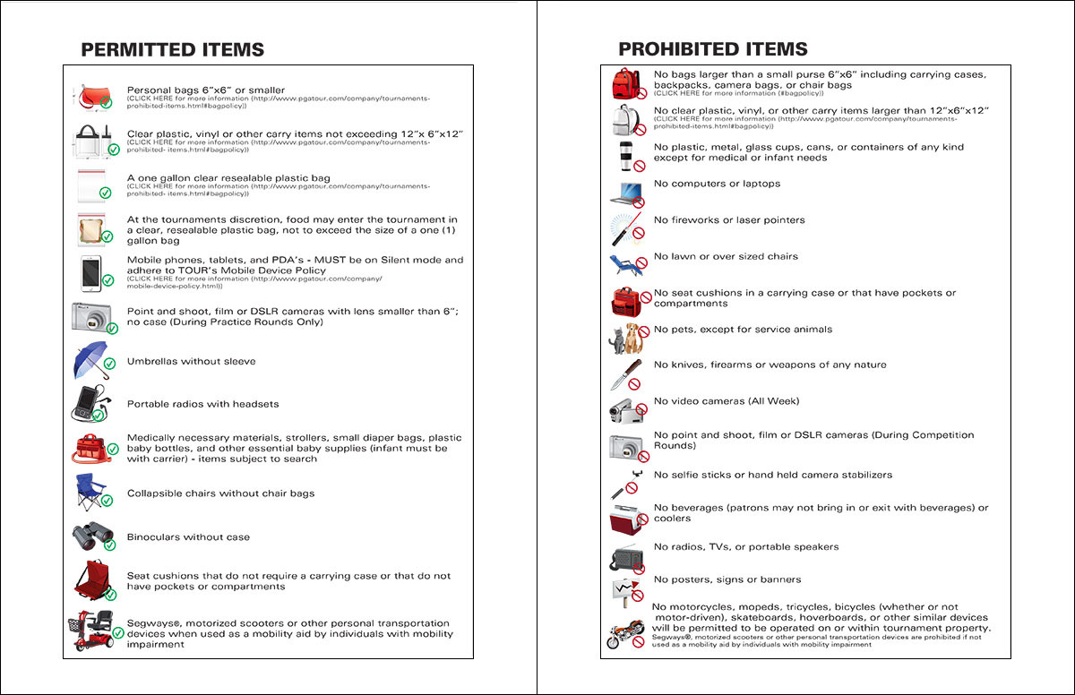 Permitted / Prohibited Items